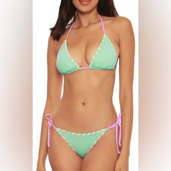 BECCA Camille side tie reversible bikini set size xs - Picture 1 of 10